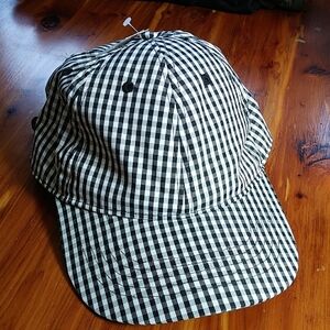 Black and White Checkered Women's Hat